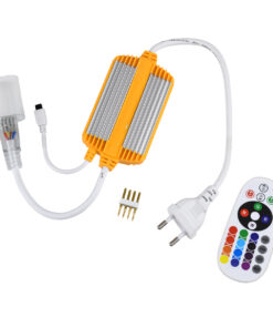 GloboStar® GloboStar® 70625 RGB Controller με Ασύρματο Χειριστήριο IR - Μεταλλάκτης Τροφοδοσίας AC/DC 230V Αδιάβροχος IP65 για OVALE 120° Degree Neon Flex LED RGB 4 Pin Max 1500W - Έως 100 Μέτρα