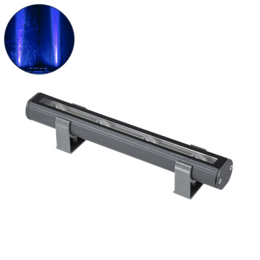 GloboStar® GLOBOSTAR® WINDOW-BARI 90539 Αρχιτεκτονικό Φωτιστικό Ανάδειξης Παραθύρων Window Light LED 12W 960lm 8x180° DC 24V Αδιάβροχο IP67 Μπλε Dimmable - Γκρι Ανθρακί - Μ30 x Π4 x Υ3.5cm - 3 Χρόνια Εγγύηση