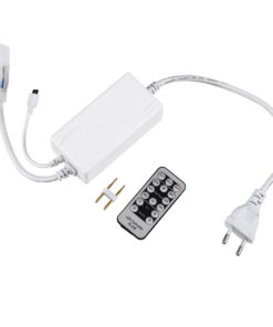 GloboStar® GloboStar® 70626 Single Color Dimmer με Ασύρματο Χειριστήριο IR - Μεταλλάκτης Τροφοδοσίας AC/DC 230V IP20 για OVALE 120° Degree Neon Flex LED Μονόχρωμη 2 Pin Max 1500W - Έως 100 Μέτρα