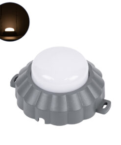 GloboStar® GloboStar® WALLLIGHT-MONA 90628 Φωτιστικό Τοίχου - Απλίκα Point Light LED 6W 660lm 360° DC 24V Αδιάβροχο IP65 Φ11 x Υ6.5cm Θερμό Λευκό 3000K - Γκρι Ανθρακί - 3 Years Warranty
