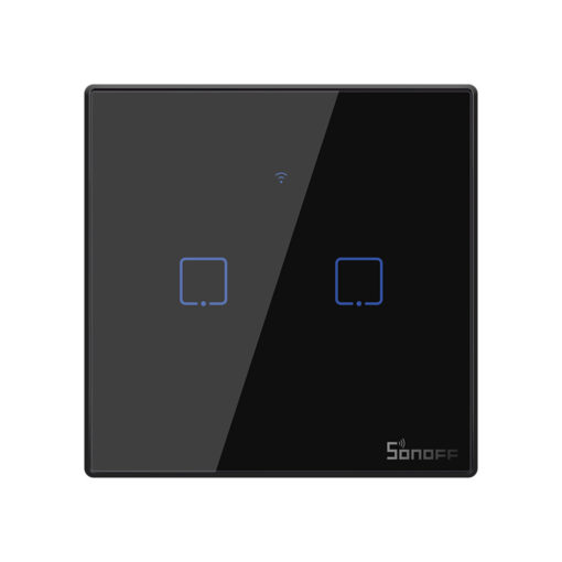 GloboStar® GloboStar® 80019 SONOFF T3EU2C-TX-EU-R2 - Wi-Fi Smart Wall Touch Button Switch 2 Way TX GR Series