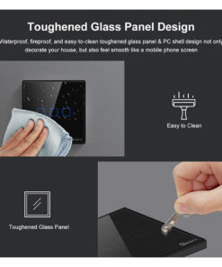 GloboStar® 80020 SONOFF T3EU3C-TX-EU-R2 - Wi-Fi Smart Wall Touch Button Switch 3 Way TX GR Series 26 80020 13