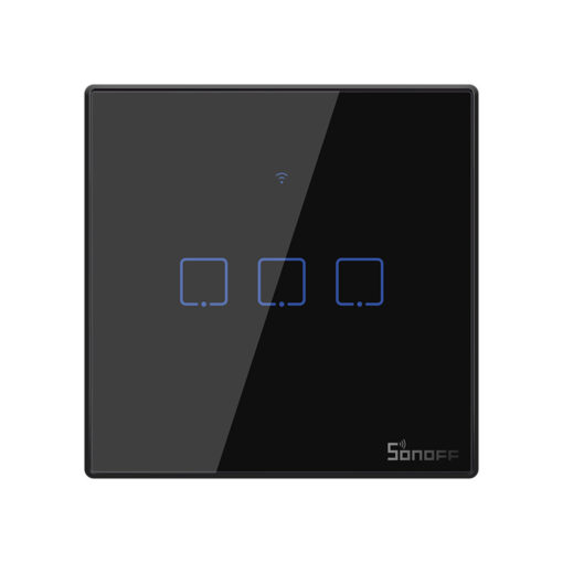 GloboStar® GloboStar® 80020 SONOFF T3EU3C-TX-EU-R2 - Wi-Fi Smart Wall Touch Button Switch 3 Way TX GR Series