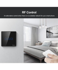 GloboStar® 80020 SONOFF T3EU3C-TX-EU-R2 - Wi-Fi Smart Wall Touch Button Switch 3 Way TX GR Series 20 80020 7