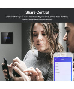 GloboStar® 80020 SONOFF T3EU3C-TX-EU-R2 - Wi-Fi Smart Wall Touch Button Switch 3 Way TX GR Series 21 80020 8