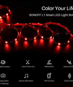 GloboStar® 80025 SONOFF L1-5050RGB-GR-5M-R2 - Smart RGB LED Light Strip Extension 5M Waterproof IP65 21 80025 9