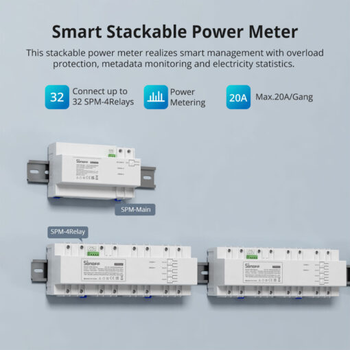 GloboStar® GloboStar® 80055 SONOFF SPM-MAIN - Wi-Fi Smart Stackable Power Meter Main Unit