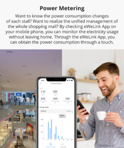 GloboStar® 80056 SONOFF SPM-4RELAY - Wi-Fi Smart Stackable Power Meter 34 80056 12