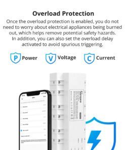 GloboStar® 80056 SONOFF SPM-4RELAY - Wi-Fi Smart Stackable Power Meter 35 80056 13