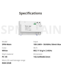 GloboStar® 80056 SONOFF SPM-4RELAY - Wi-Fi Smart Stackable Power Meter 41 80056 19