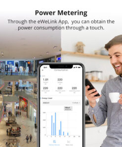 GloboStar® 80056 SONOFF SPM-4RELAY - Wi-Fi Smart Stackable Power Meter 26 80056 4