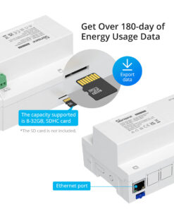 GloboStar® 80056 SONOFF SPM-4RELAY - Wi-Fi Smart Stackable Power Meter 29 80056 7