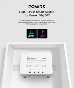 GloboStar® GloboStar® 80060 SONOFF POWR3 - Wi-Fi Smart High Power Switch - 25A/5500W