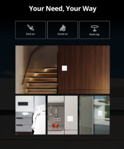 GloboStar® 80067 SONOFF T2EU3C-RF - 433MHz Wireless Smart Wall Touch Button Switch 3 Way - RF Series 24 80067 10