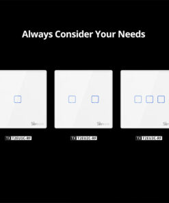 GloboStar® 80067 SONOFF T2EU3C-RF - 433MHz Wireless Smart Wall Touch Button Switch 3 Way - RF Series 27 80067 13