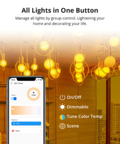 GloboStar® 80072 SONOFF B05-BL-A60 - LED BULB E27 A60 806lm 9W WiFi+Bluetooth RGBW (RED + Green + Blue + Cool White) Dimming Smart Bulb RGBW 33 80072 13