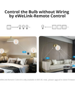 GloboStar® 80072 SONOFF B05-BL-A60 - LED BULB E27 A60 806lm 9W WiFi+Bluetooth RGBW (RED + Green + Blue + Cool White) Dimming Smart Bulb RGBW 40 80072 20