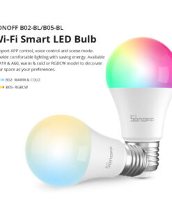 Alternative view of GloboStar® 80072 SONOFF B05-BL-A60 - LED BULB E27 A60 806lm 9W WiFi+Bluetooth RGBW (RED + Green + Blue + Cool White) Dimming Smart Bulb RGBW