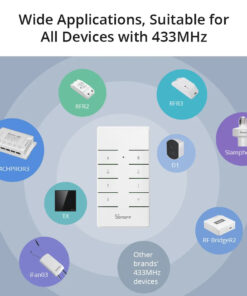 Alternative view of GloboStar® 80074 SONOFF RM433R2 - Remote Controller RF 433Mhz 8 Key (Battery Included)