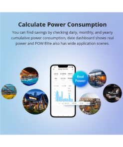 GloboStar® 80079 SONOFF POW Elite POWR316D Smart WiFi Real Time Power Consumption AC 100-240V MAX 16A 34 80079 12