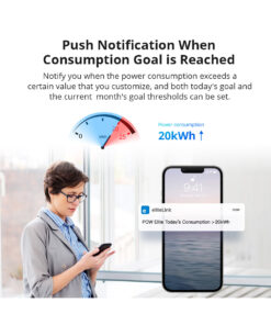 GloboStar® 80079 SONOFF POW Elite POWR316D Smart WiFi Real Time Power Consumption AC 100-240V MAX 16A 38 80079 16