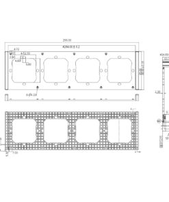 Alternative view of GloboStar® 80086 SONOFF SwitchMan M5-80 Wall Frame 4 Way - L29.9 X W8.6 X H1.48CM