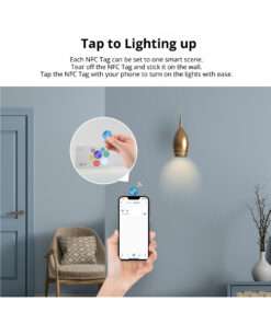 GloboStar® 80100 SONOFF 2 x PAIR NFC Tag Tap to Trigger Tap to Start Your Smart Life Carry-on or Sticker One Scene/NFC 13 80100 3