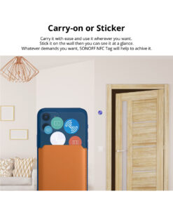 GloboStar® 80100 SONOFF 2 x PAIR NFC Tag Tap to Trigger Tap to Start Your Smart Life Carry-on or Sticker One Scene/NFC 15 80100 5