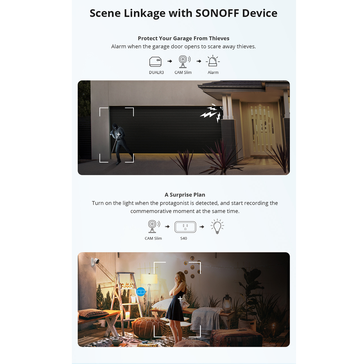 GloboStar® 80105 SONOFF S-CAM Slim Smart Home Security Camera WiFi 2.4GHz 1080P 130° Two Way Audio - Local & Cloud Storage - Nigh Vision - Motion Detection - Motion Alarm DC 5V 1A 11 GloboStar® 80105 SONOFF S-CAM Slim Smart Home Security Camera WiFi 2.4GHz 1080P 130° Two Way Audio - Local & Cloud Storage - Nigh Vision - Motion Detection - Motion Alarm DC 5V 1A - Image 9