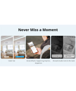 GloboStar® 80105 SONOFF S-CAM Slim Smart Home Security Camera WiFi 2.4GHz 1080P 130° Two Way Audio - Local & Cloud Storage - Nigh Vision - Motion Detection - Motion Alarm DC 5V 1A 18 80105 5