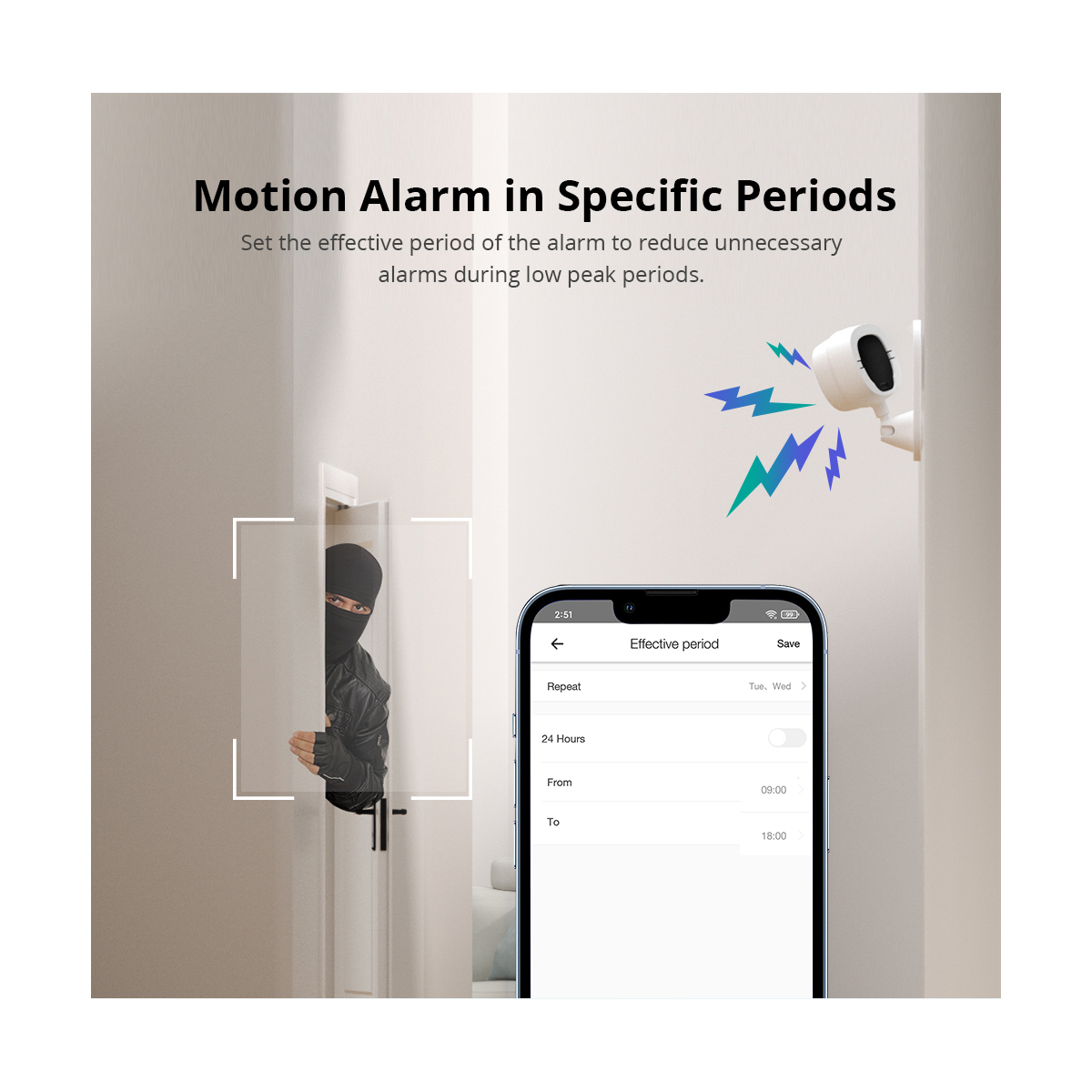 GloboStar® 80105 SONOFF S-CAM Slim Smart Home Security Camera WiFi 2.4GHz 1080P 130° Two Way Audio - Local & Cloud Storage - Nigh Vision - Motion Detection - Motion Alarm DC 5V 1A 9 GloboStar® 80105 SONOFF S-CAM Slim Smart Home Security Camera WiFi 2.4GHz 1080P 130° Two Way Audio - Local & Cloud Storage - Nigh Vision - Motion Detection - Motion Alarm DC 5V 1A - Image 7