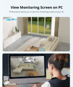 GloboStar® 80105 SONOFF S-CAM Slim Smart Home Security Camera WiFi 2.4GHz 1080P 130° Two Way Audio - Local & Cloud Storage - Nigh Vision - Motion Detection - Motion Alarm DC 5V 1A 22 80105 9