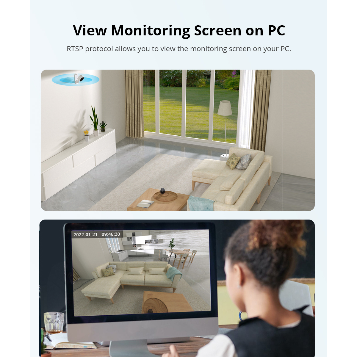 GloboStar® 80105 SONOFF S-CAM Slim Smart Home Security Camera WiFi 2.4GHz 1080P 130° Two Way Audio - Local & Cloud Storage - Nigh Vision - Motion Detection - Motion Alarm DC 5V 1A 10 GloboStar® 80105 SONOFF S-CAM Slim Smart Home Security Camera WiFi 2.4GHz 1080P 130° Two Way Audio - Local & Cloud Storage - Nigh Vision - Motion Detection - Motion Alarm DC 5V 1A - Image 8