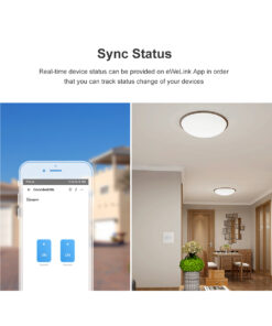 GloboStar® 80130 SONOFF T2EU1C-RF - 433MHz Wireless Smart Wall Touch Button Switch AC 100-240V Max 2A (2A/Way) 1 Way - RF Series 30 80130 15