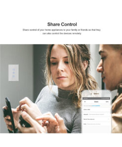 GloboStar® 80130 SONOFF T2EU1C-RF - 433MHz Wireless Smart Wall Touch Button Switch AC 100-240V Max 2A (2A/Way) 1 Way - RF Series 31 80130 16