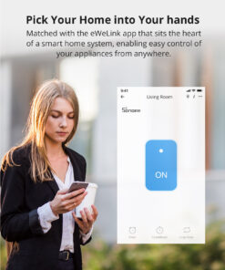 GloboStar® 80130 SONOFF T2EU1C-RF - 433MHz Wireless Smart Wall Touch Button Switch AC 100-240V Max 2A (2A/Way) 1 Way - RF Series 22 80130 7