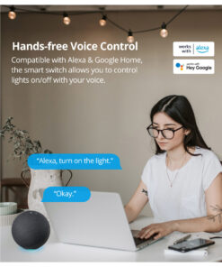 GloboStar® 80130 SONOFF T2EU1C-RF - 433MHz Wireless Smart Wall Touch Button Switch AC 100-240V Max 2A (2A/Way) 1 Way - RF Series 23 80130 8