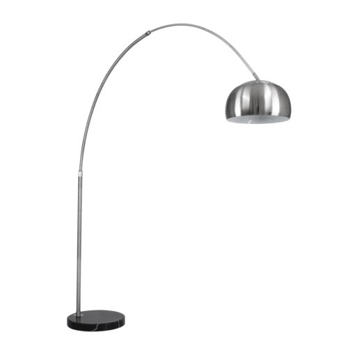 GloboStar® GLOBOSTAR® PRAGUE 00990 Μοντέρνο Επιδαπέδιο Φωτιστικό με Ντουί 1 x E27 AC 220-240V IP20 - Νίκελ Βούρτσας - Μ210 x Π45 x Υ220cm