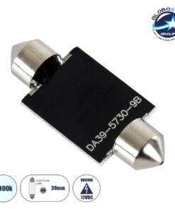 GloboStar® GloboStar® C5W 81307 Λάμπα Αυτοκινήτου LED 39mm FESTOON - 9xSMD5630 4.5W 675lm 120° DC 12-16V IP20 Μ3.9 x Π1.2 x Υ1.2cm Ψυχρό Λευκό 6000K