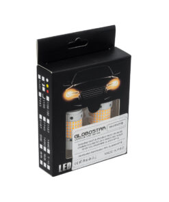 GloboStar® GloboStar® 1156 - BA15S - P21W 81477-B Λάμπες Αυτοκινήτου LED  3rd Generation Can-Bus Extreme Series 150xSMD2016 28W 2240lm 360° DC 12-16V IP20 Φ2.1 x Υ5.5cm Πορτοκαλί - Σετ 2 Τεμαχίων σε Box
