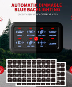 GloboStar® 81503 Ψηφιακό Πάνελ Ελέγχου Φωτισμού DIY Bluetooth για Οχήματα με 8 Διακόπτες On/Off DC 12-24V Max 1200W 60A Αδιάβροχο IP65 Μ12 x Π7 x Υ1.5cm - 2 Χρόνια Εγγύηση 25 81503 13