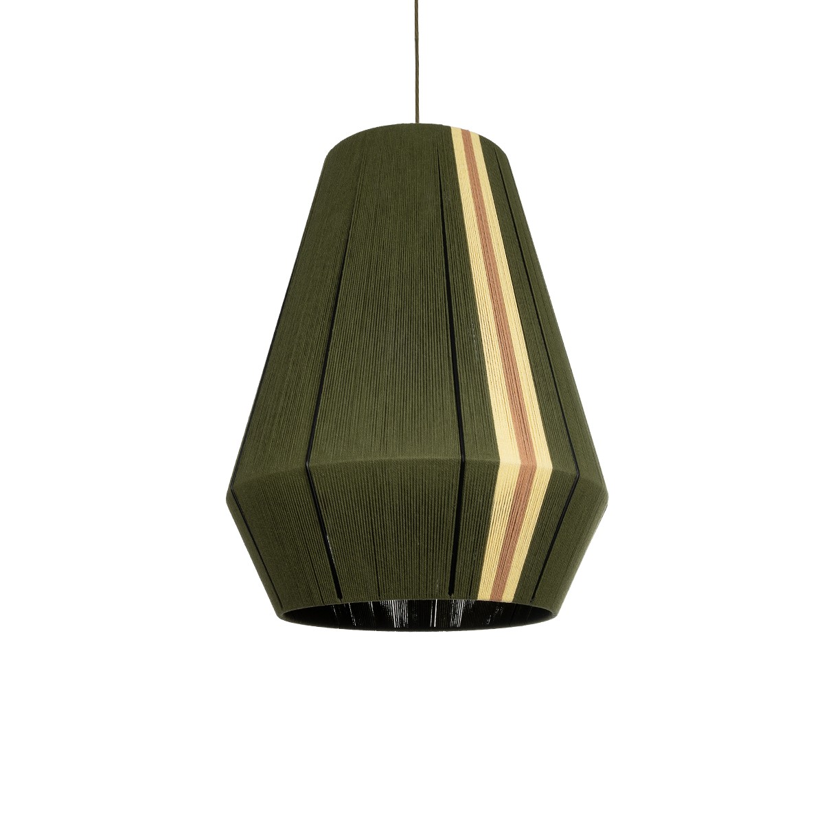 GLOBOSTAR® SALERNO 02335 Boho Κρεμαστό Φωτιστικό Οροφής με Ντουί 1 x E27 AC 220-240V IP20 - Λαδί, Μπεζ & Καφέ - Μ50 x Π50 x Υ60cm 2 Μπεζ & Καφέ - Μ50 x Π50 x Υ60cm