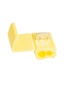 Alternative view of GloboStar® 81649 Cable Terminal - Κλέφτης Ρέυματος από Καλώδιο Max 24A - Κίτρινο - Μ3.2 x Π2 x Υ1.8cm - Πακέτο 20 Τεμαχίων