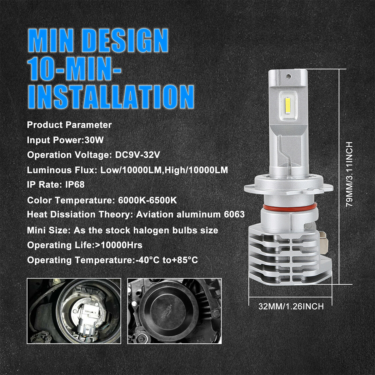 GloboStar® 81666 H7 M4 Line KIT Βασικού Φωτισμού Αυτοκινήτου & Μοτοσυκλέτας 3rd Generation Can-Bus Extreme Series LED CREE CXB COB 60W 6400lm DC 9-32V Αδιάβροχο IP68 Ψυχρό Λευκό 6000K 10 GloboStar® 81666 H7 M4 Line KIT Βασικού Φωτισμού Αυτοκινήτου & Μοτοσυκλέτας 3rd Generation Can-Bus Extreme Series LED CREE CXB COB 60W 6400lm DC 9-32V Αδιάβροχο IP68 Ψυχρό Λευκό 6000K - Image 10