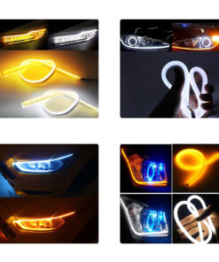 GloboStar® 81726 Σετ 2 ΕΛΑΣΤΙΚΑ - FLEXIBLE DRL + FLASH TURN LIGHT LED CREE COB 85cm 16W 2400lm 360° DC 12V Αδιάβροχα IP65 Πορτοκαλί - Ψυχρό Λευκό 6000K - 2 Χρόνια Εγγύηση 11 81726 5