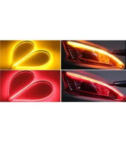 ΣΕΤ DRL - Φώτα Ημέρας για Φανάρι Αυτοκινήτου Κόκκινο + Πορτοκαλί για Φλας 85cm 12 Volt GloboStar 55116 9 81727 5