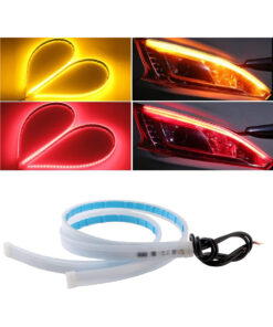 GLOBOSTAR® DRL 81731 Φώτα Ημέρας DRL & Φλας LED 12W/24W 1050lm/2100lm 200° DC 24-30V Αδιάβροχο IP65 Κόκκινο & Πορτοκαλί - Μ60 x Π1.5 x Υ0.5cm - Πακέτο 2 Τεμαχίων - 1 Χρόνο Εγγύηση 11 81731 5