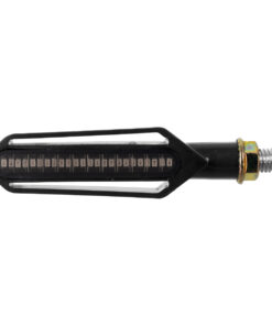 Alternative view of GloboStar® 81756 ΣΕΤ 2 x Φλάς Μοτοσυκλέτας Universal Knife LED SMD 5050 5W DC 12V 2 Λειτουργιών Κόκκινο για Πορείας-Stop & με Τρεχούμενο Εφέ Φωτισμού Πορτοκαλί για Φλας Αδιάβροχα IP65