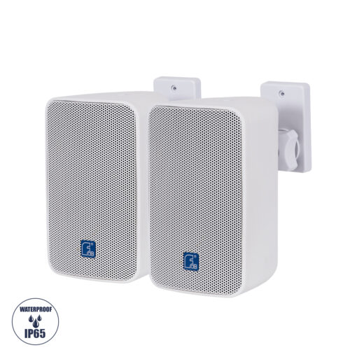 GloboStar® GLOBOSTAR® FDB ES104WT 98001 Επιτοίχιο Παθητικό Ηχείο Εγκαταστάσεων με Μετασχηματιστή 100V & 16Ω - 80W RMS (160W Peak) - 1 x 4" Inches LF & 1 x 0.8" Inches HF - Αδιάβροχο IP46 - Λευκό - Μ14 x Π17 x Υ23cm - Σετ 2 Τεμαχίων - 2 Χρόνια Εγγύηση