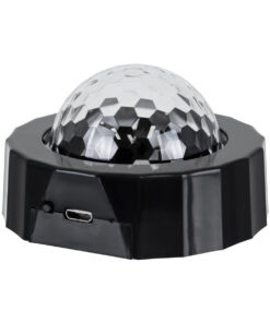 GloboStar® 81844 Φορητό Διακοσμητικό Φωτιστικό Ειδικών Φωτορυθμικών Εφέ PARTY Disco LED 3W DC 5V 300mAh Επαναφορτιζόμενο - Sound Activated - Καλώδιο Τροφοδοσίας USB - Βάση με Μαγνήτη - Πολύχρωμo RGB IP20 Μ7.5 x Π7.5 x Υ4.5cm 11 81844 3